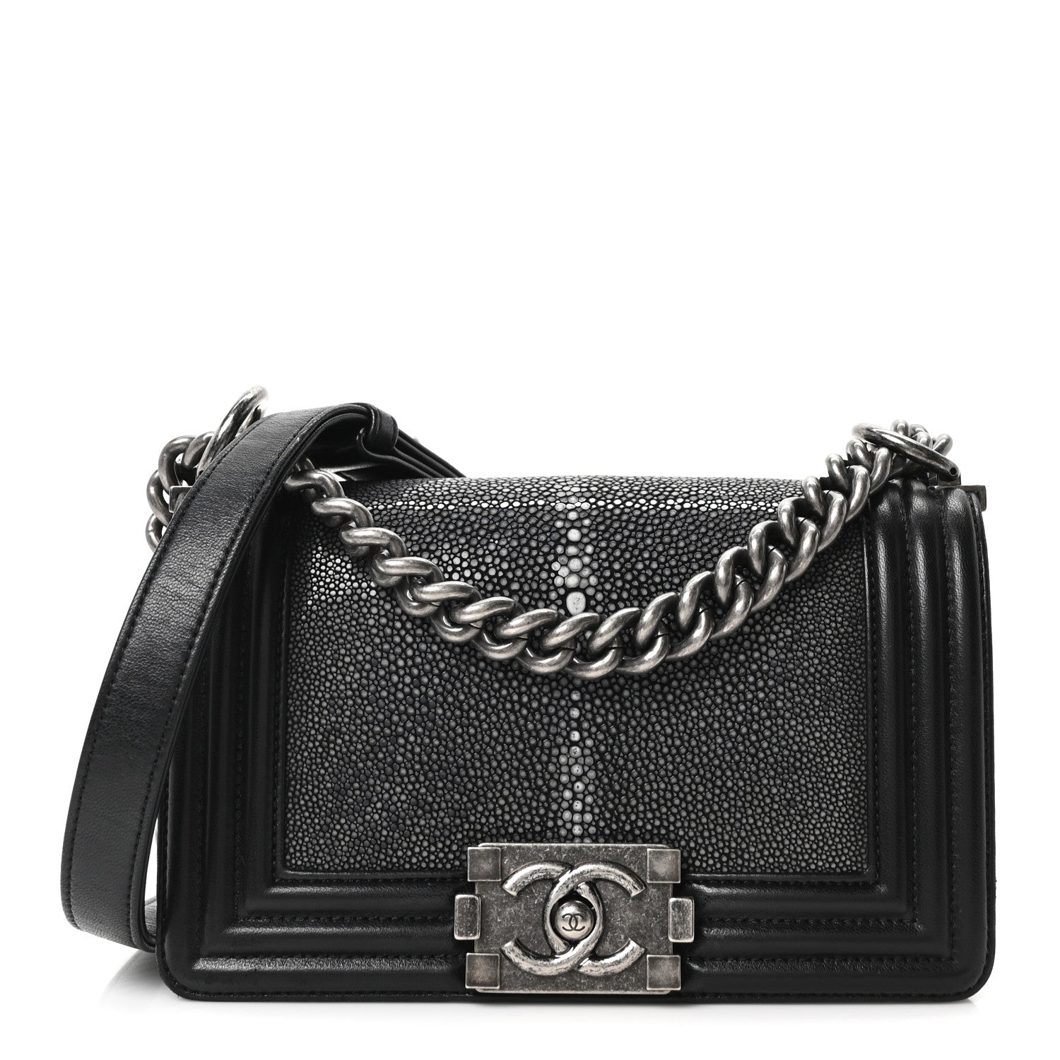 Chanel Galuchat Stingray Small Boy Flap Black 1 of 10