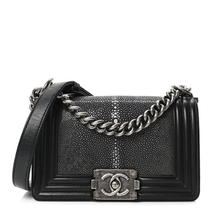 Chanel Galuchat Stingray Small Boy Flap Black 1 of 10