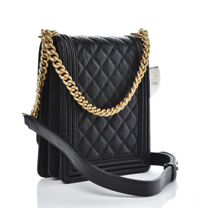Chanel Caviar Quilted North South Boy Flap Black 3 of 8