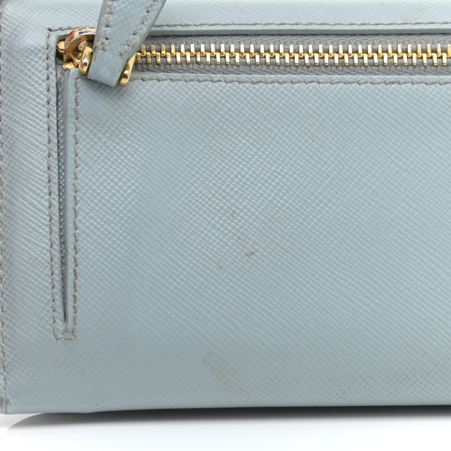 Prada Saffiano Metal Continental Flap Wallet Lago 9 of 13