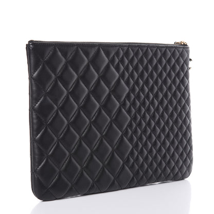 Chanel Lambskin Bi Quilted Medium Cosmetic Case Black 3 of 8