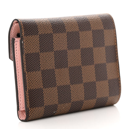 Louis Vuitton Damier Ebene Victorine Wallet Rose Ballerine 3 of 8