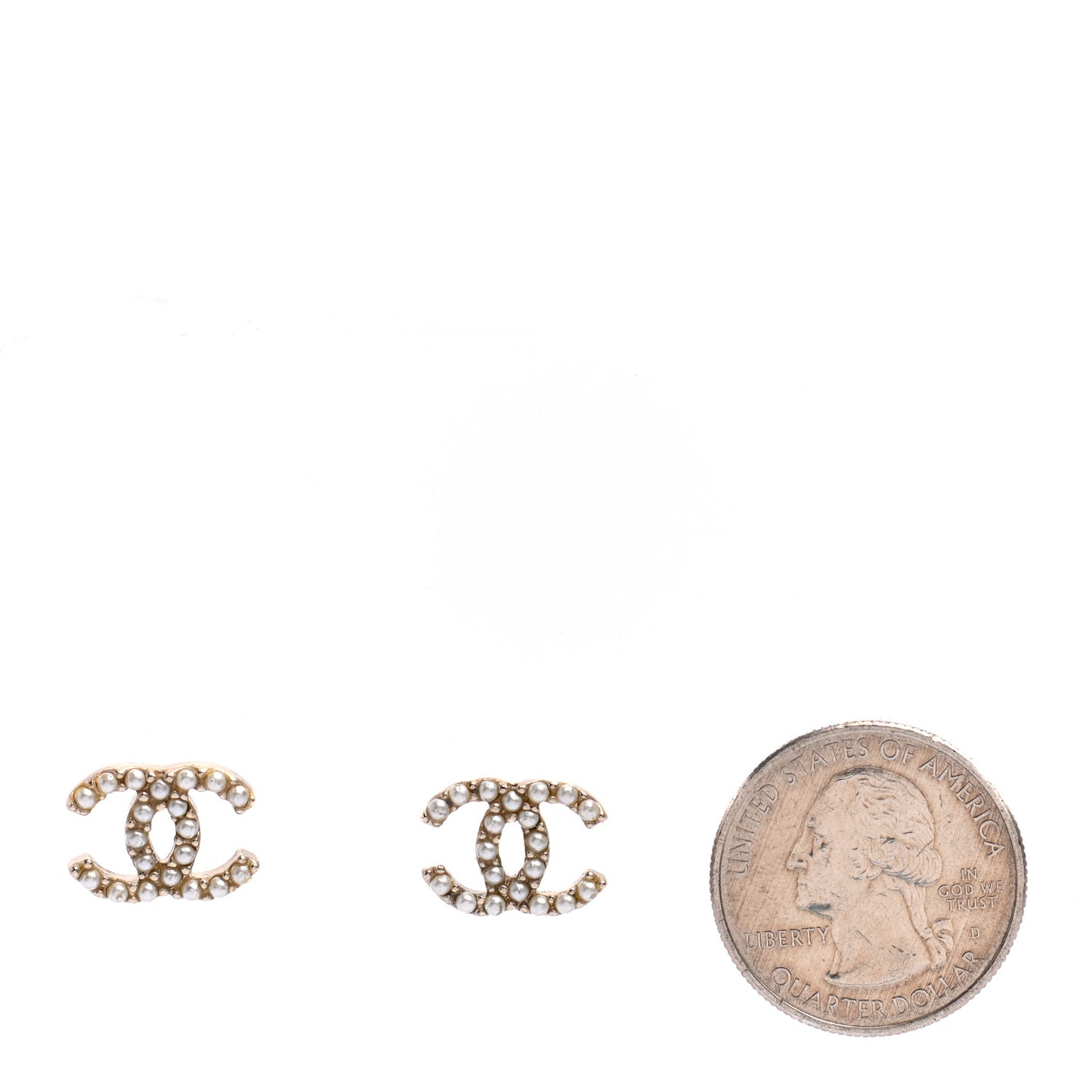 Pearl CC Earrings Gold