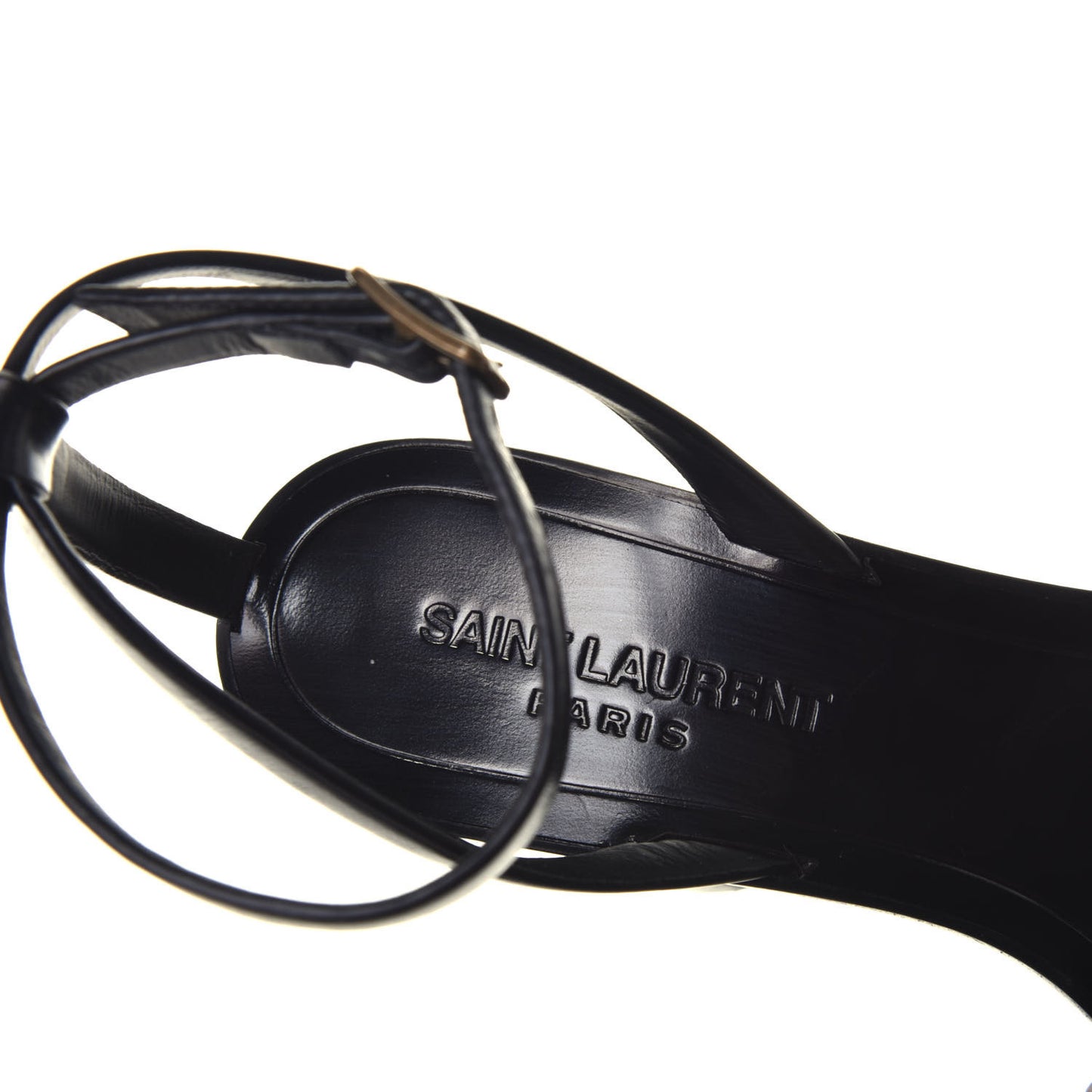 Calfskin Loulou Ankle Strap Sandals 37.5 Black