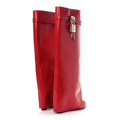 Givenchy Calfskin Shark Lock Pant Boots 40 Red 5 of 13