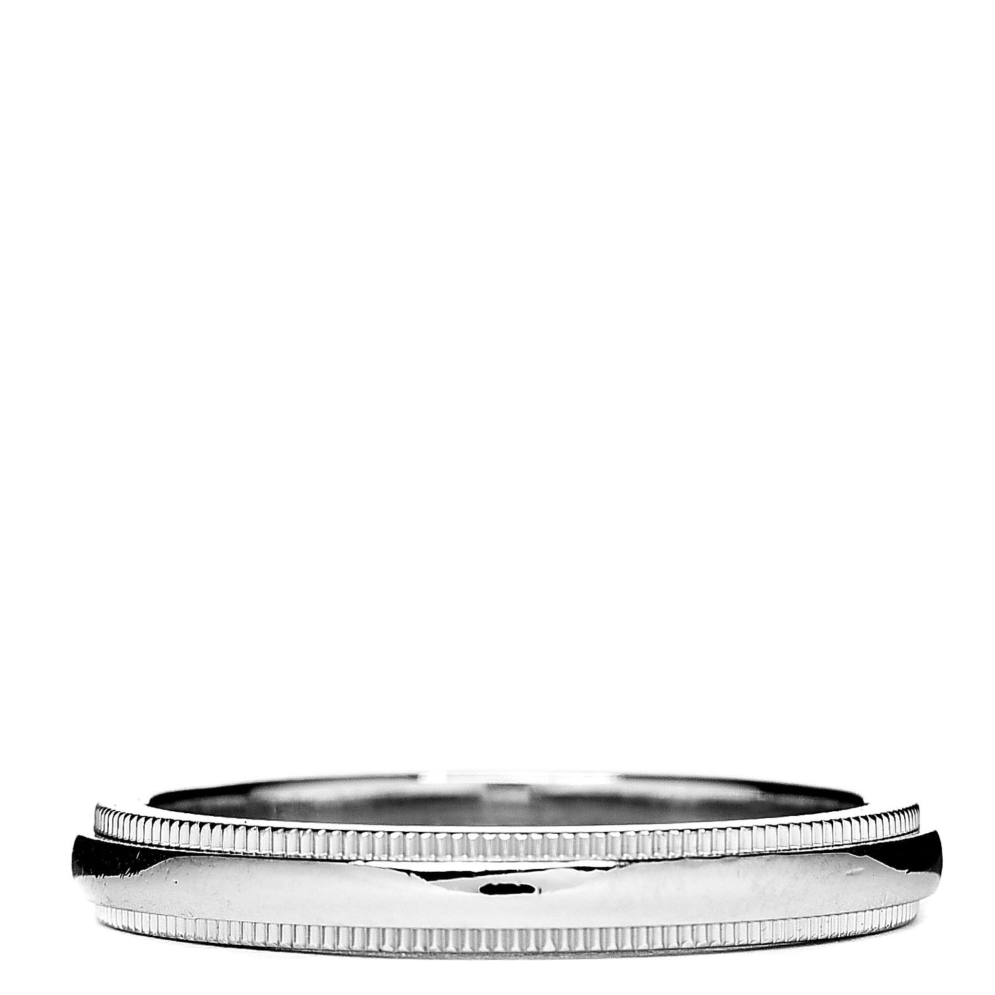 Platinum 3mm Milgrain Wedding Band Ring 56 7.75