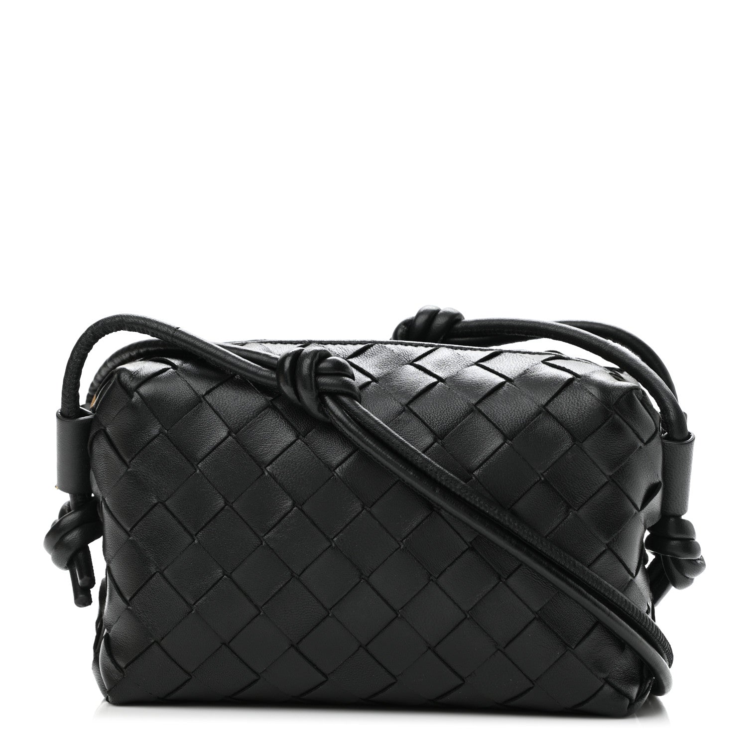 Bottega Veneta Nappa Intrecciato Mini Loop Camera Bag Black 1 of 10