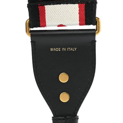 Christian Dior Canvas Embroidered Dioramour Shoulder Strap Black Red White 4 of 9