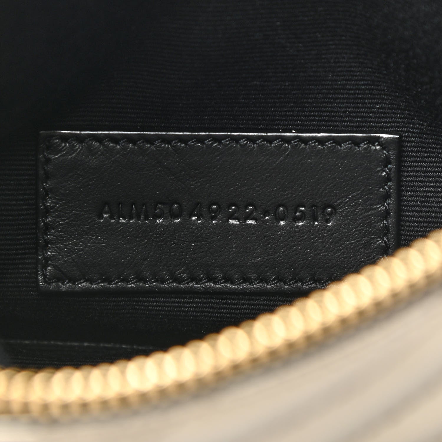Saint Laurent Metallic Grain De Poudre Matelasse Chevron Monogram Bill Pouch Piombo 7 of 8
