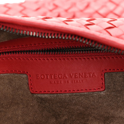 Bottega Veneta Nappa Intrecciato Ruffle Large Veneta Hobo Red 6 of 11