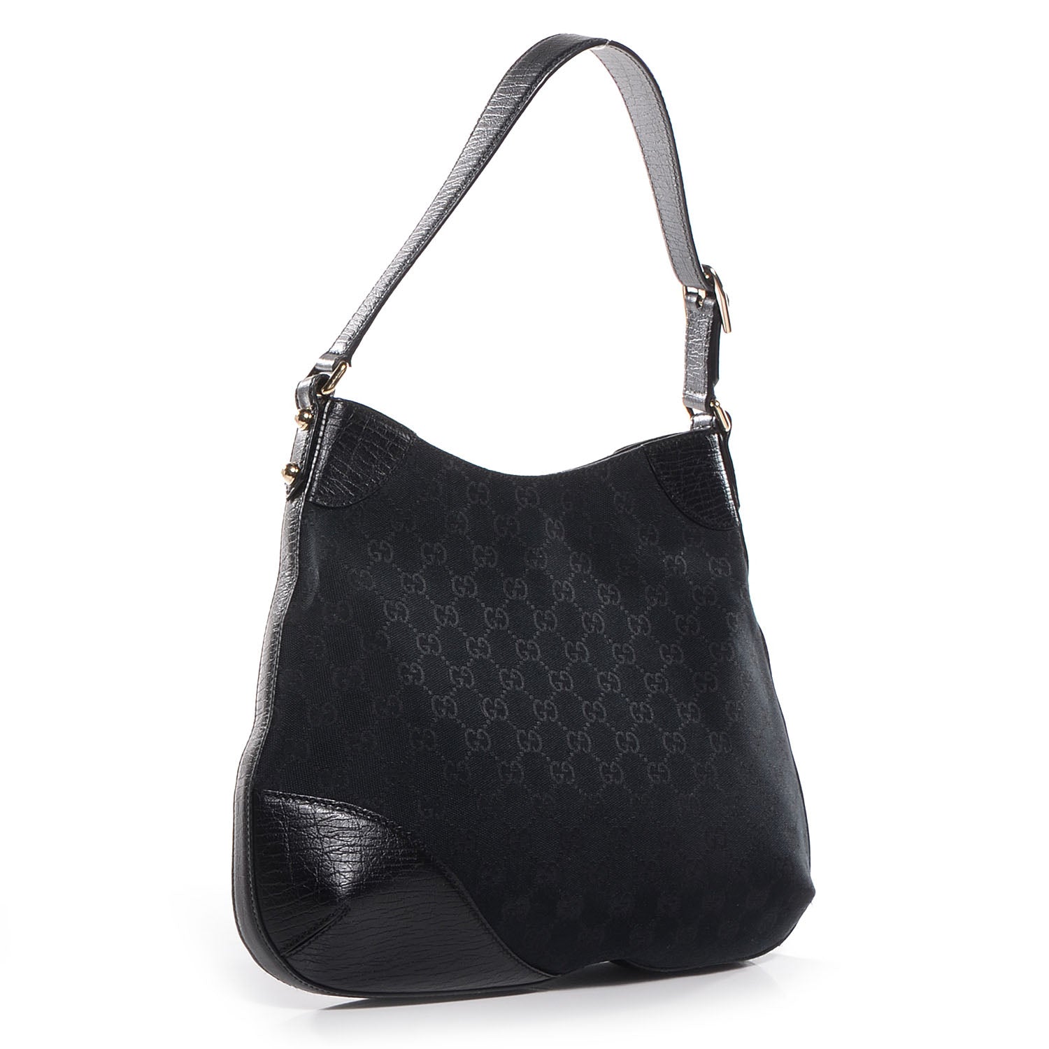 Gucci Monogram Web Hasler Hobo Black 3 of 7