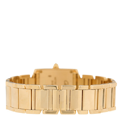 Cartier 18K Yellow Gold Diamond 20mm Tank Francaise Quartz Watch 3 of 4