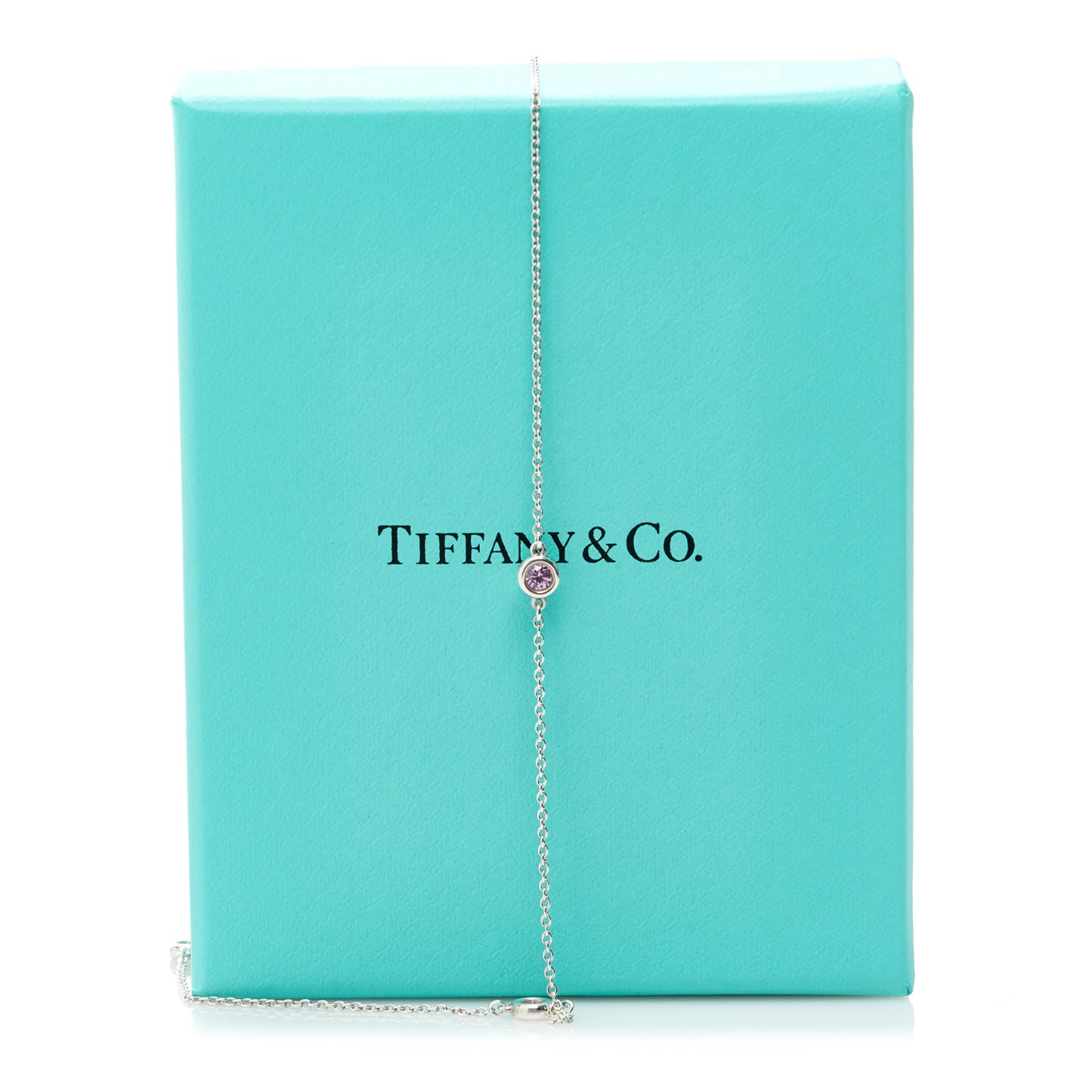 Sterling Silver Pink Sapphire Elsa Peretti Color By The Yard 3 Station Necklace