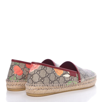 Gucci GG Supreme Monogram Tian Womens Espadrilles 39 Beige Multicolor Red 4 of 9