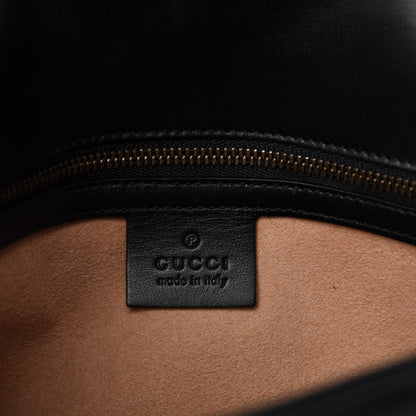 Gucci Calfskin Matelasse Small GG Marmont Shoulder Bag Black 9 of 11
