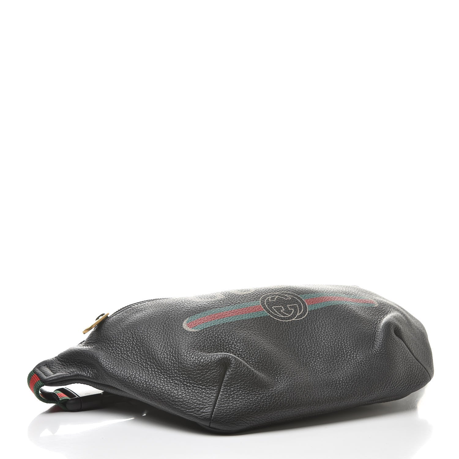 Gucci Grained Calfskin Logo Belt Bag Black 4 of 10