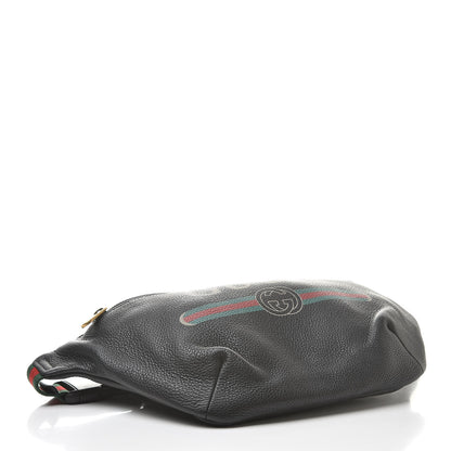 Gucci Grained Calfskin Logo Belt Bag Black 4 of 10