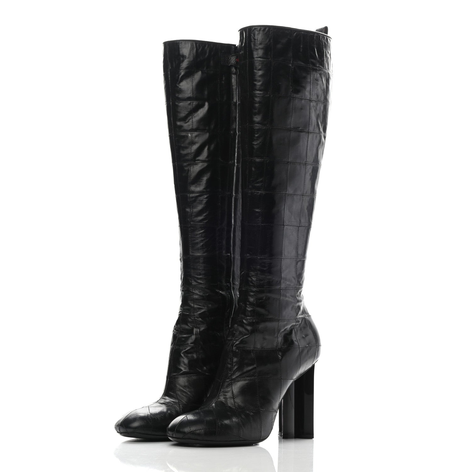 Louis Vuitton Eel Instinct High Boots 40 Black 3 of 12