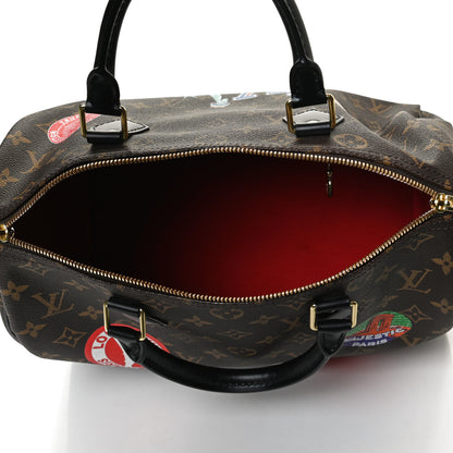 Louis Vuitton Monogram My World Tour Speedy Bandouliere 30 Black 4 of 10