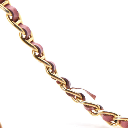 Prada Saffiano Metal Oro Chain Wallet Peonia 10 of 12