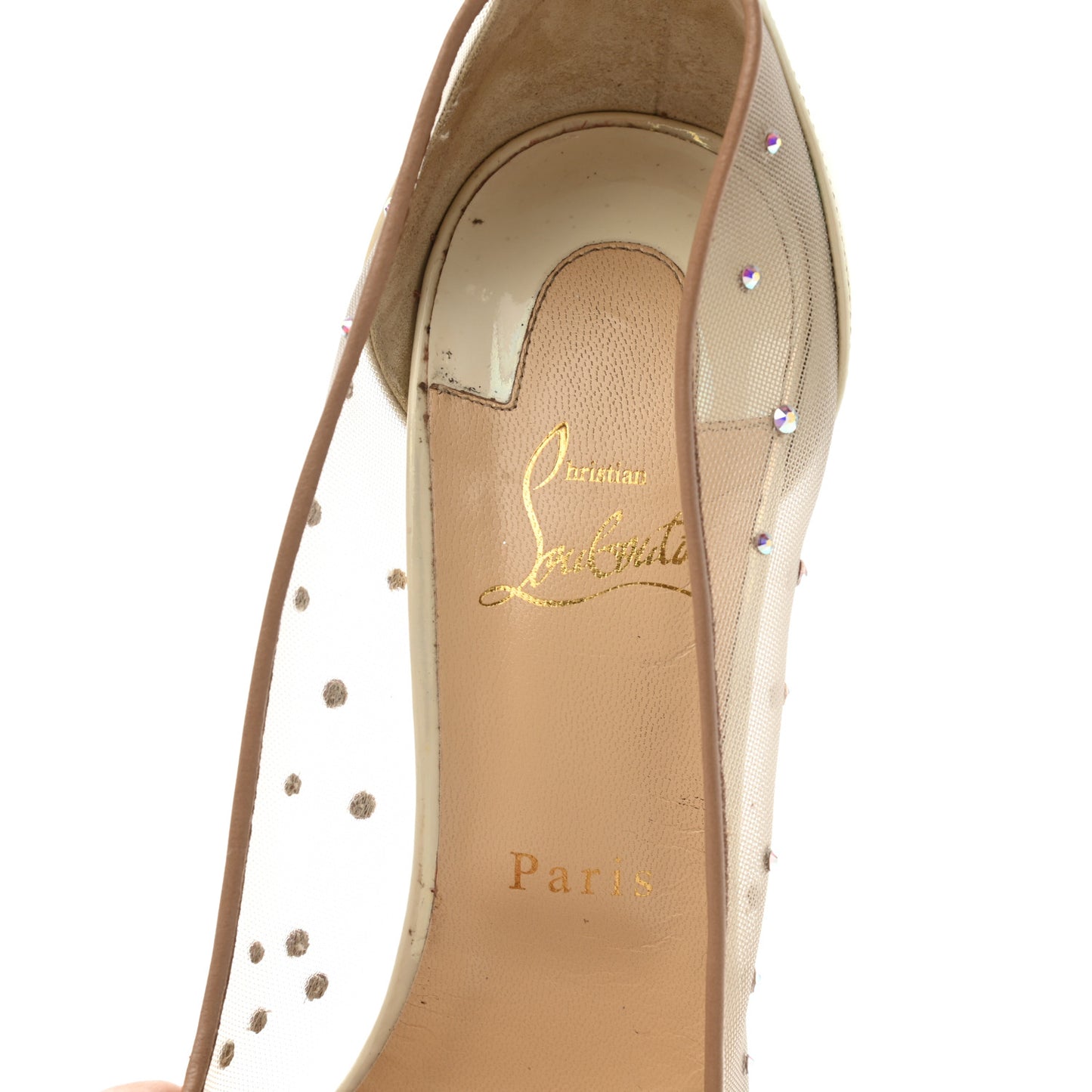 Patent Crystal Strass Follies 100 Pumps 41