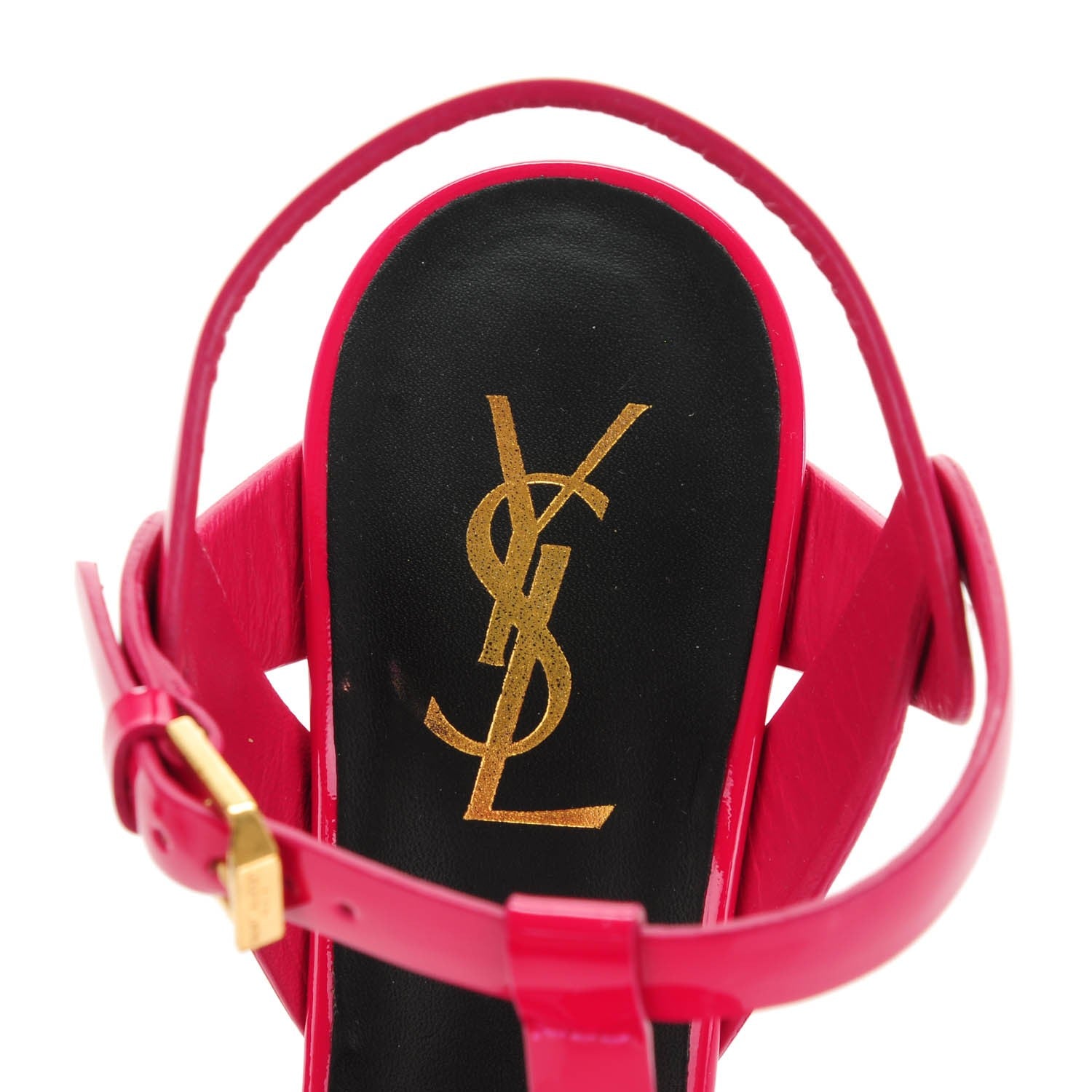 Saint Laurent Patent Tribute 105 Platform Sandals 37 Fuchsia 7 of 7