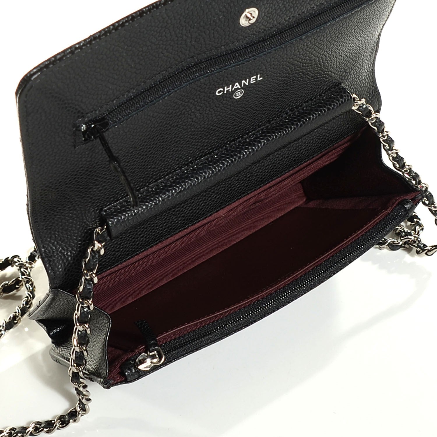 Chanel Caviar Quilted Wallet On Chain WOC Black 5 of 7
