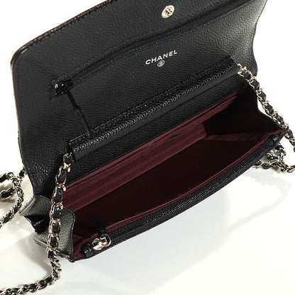 Chanel Caviar Quilted Wallet On Chain WOC Black 5 of 7