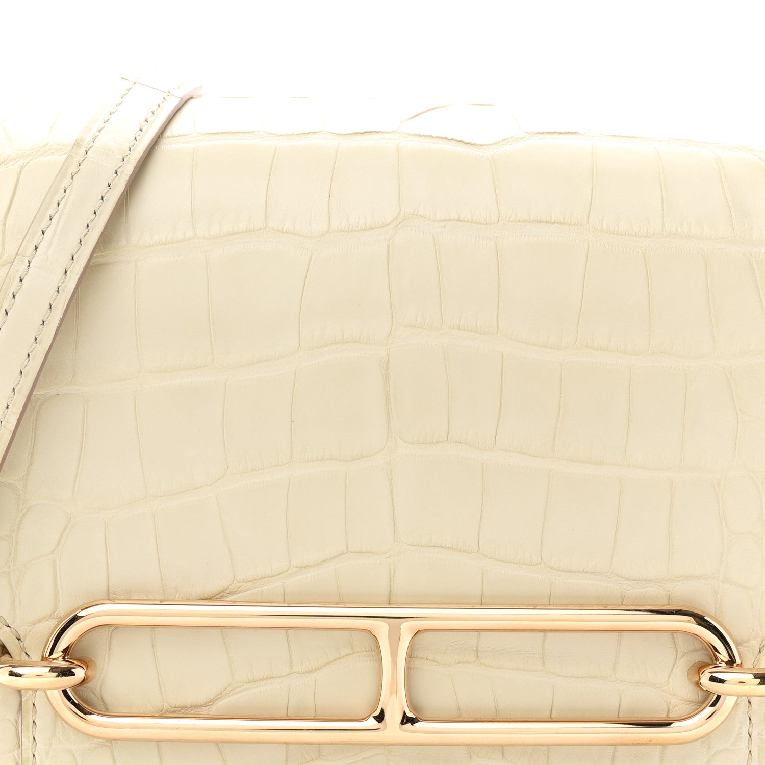 Hermes Matte Alligator Mini Sac Roulis Beton 8 of 11