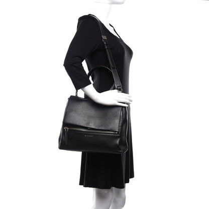 Givenchy Calfskin Small Pandora Pure Flap Bag Black 2 of 10