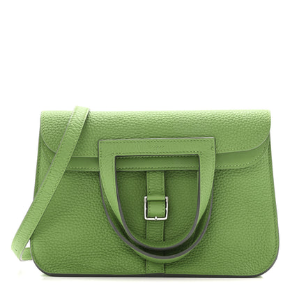 Hermes Taurillon Clemence Halzan 25 Vert Yucca 1 of 12