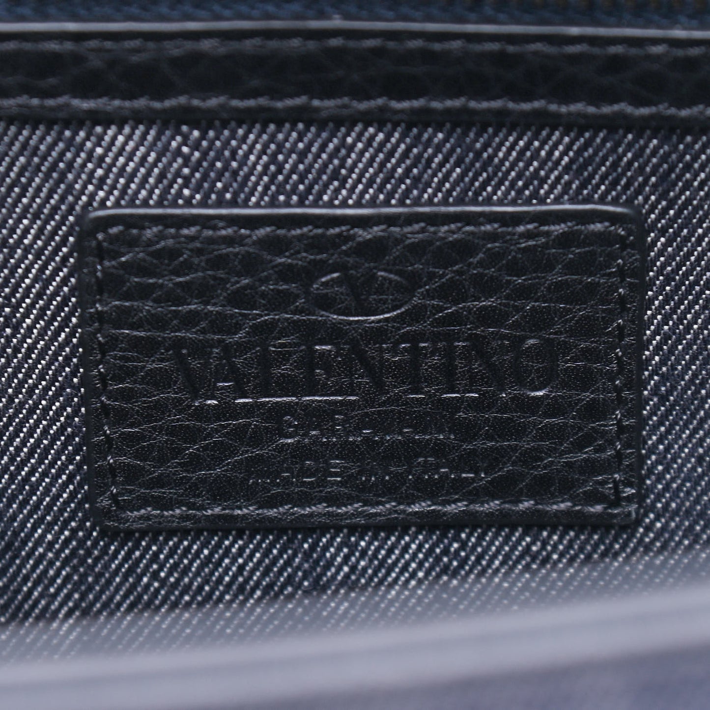 Denim Medium Glam Lock Rockstud Flap Deep Denim