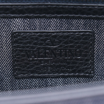 Valentino Garavani Denim Medium Glam Lock Rockstud Flap Deep Denim 5 of 7