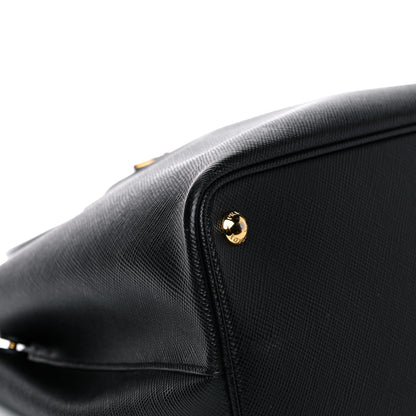 Prada Saffiano Cuir Small Double Bag Black 10 of 34
