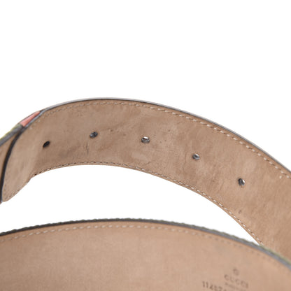Gucci Calfskin Web Interlocking G Belt 95 38 Green Red 4 of 6