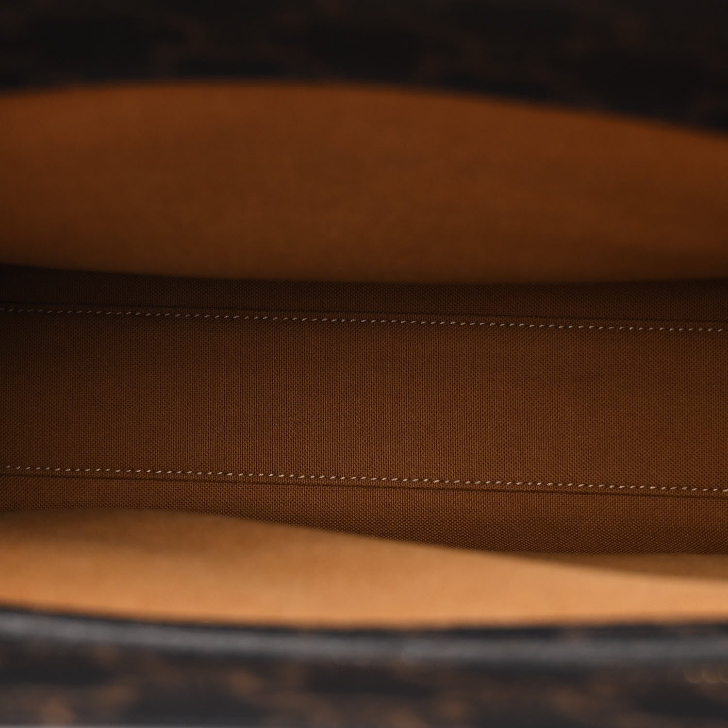 Celine Triomphe Canvas Calfskin Small Vertical Cabas Tan 5 of 9