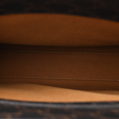 Celine Triomphe Canvas Calfskin Small Vertical Cabas Tan 5 of 9