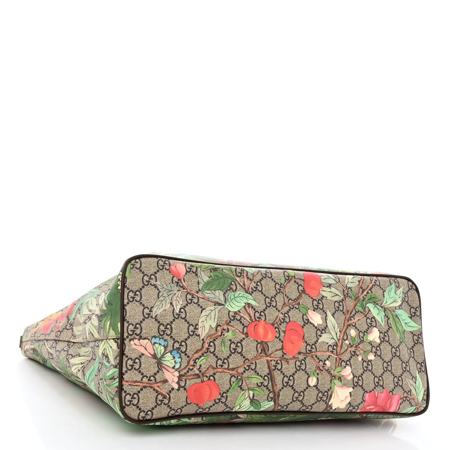 Soft GG Supreme Monogram Tian Medium Crossbody Tote Beige Multicolor New Acero