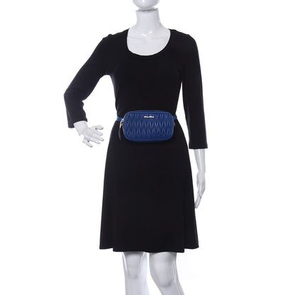 Miu Miu Nappa Matelasse Marsupio Belt Bag Azurro 2 of 10