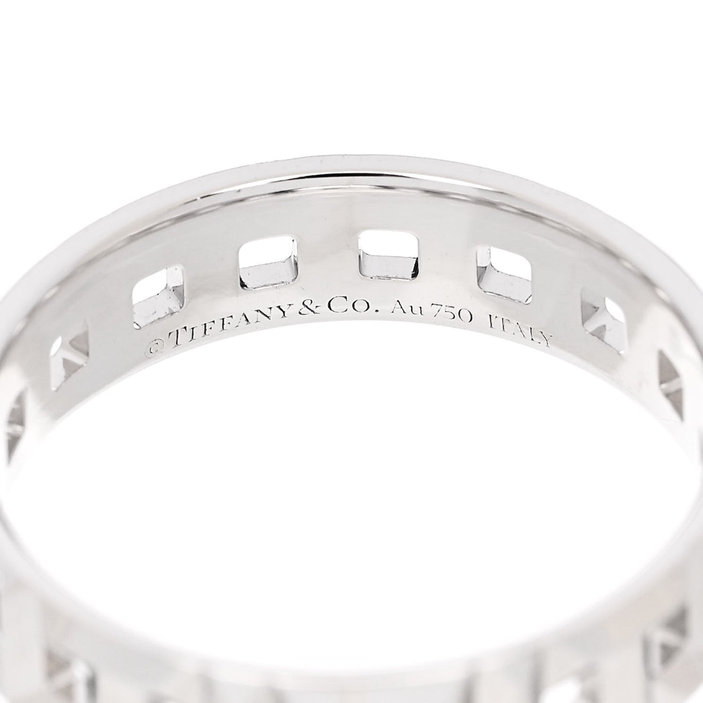 18K White Gold Wide T True Ring 58 8.5