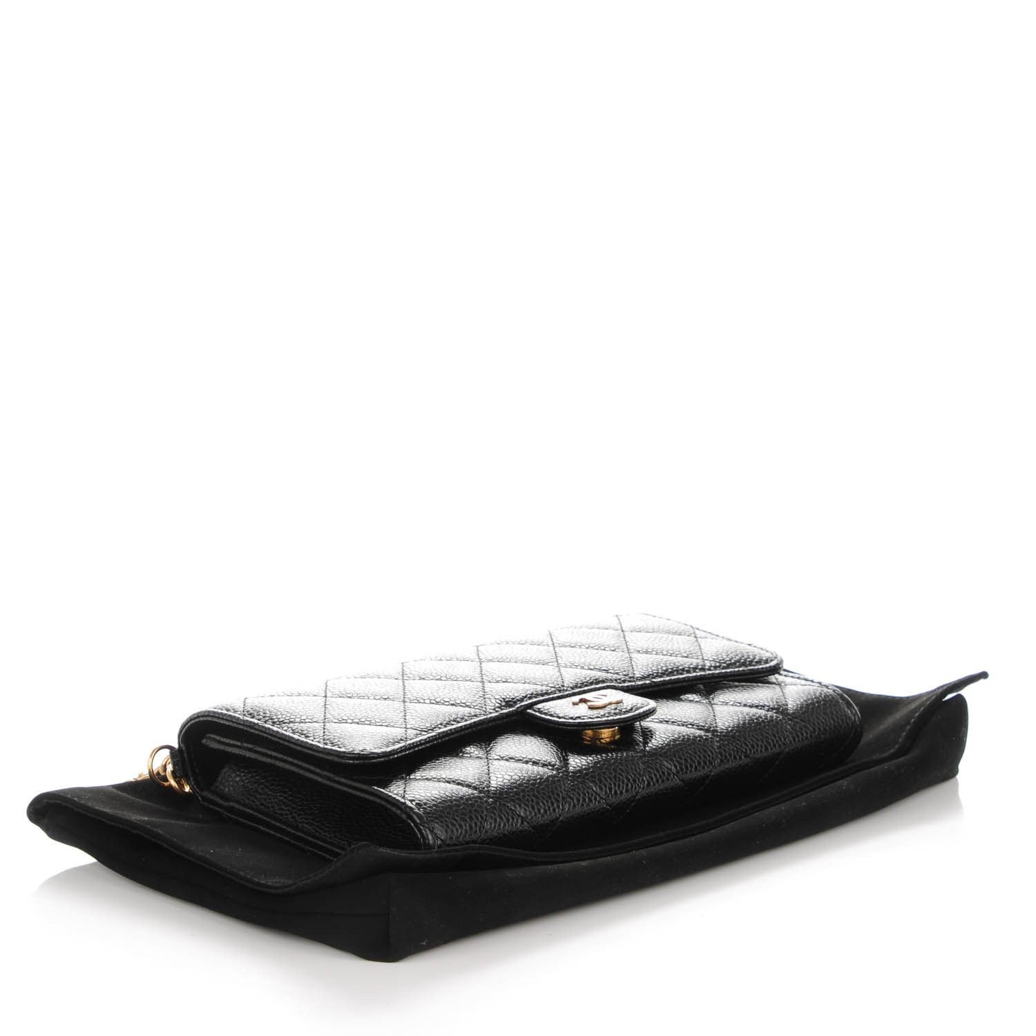 Chanel Caviar Quilted Wallet On Removable Chain Black 4 of 9