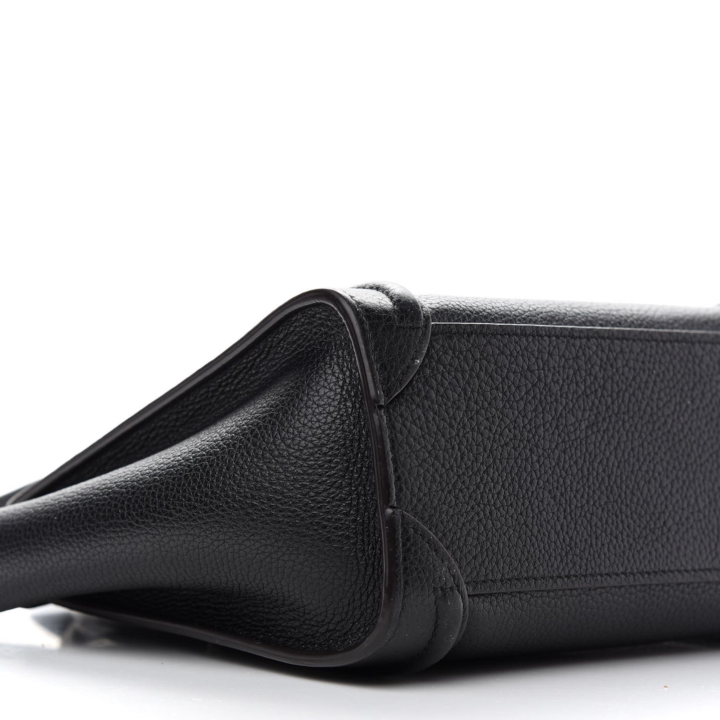 Drummed Calfskin Nano Luggage Black