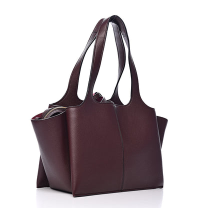 Celine Baby Grained Calfskin Small Tri-Fold Bag Burgundy 3 of 14