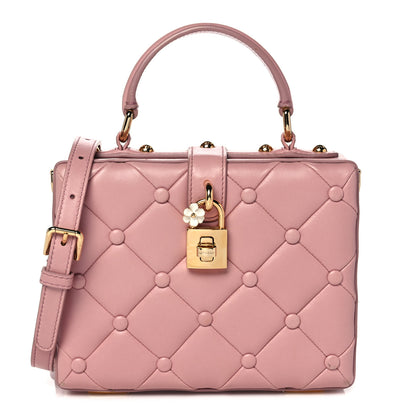 Dolce & Gabbana Lambskin Quilted Box Bag Pink 1 of 18