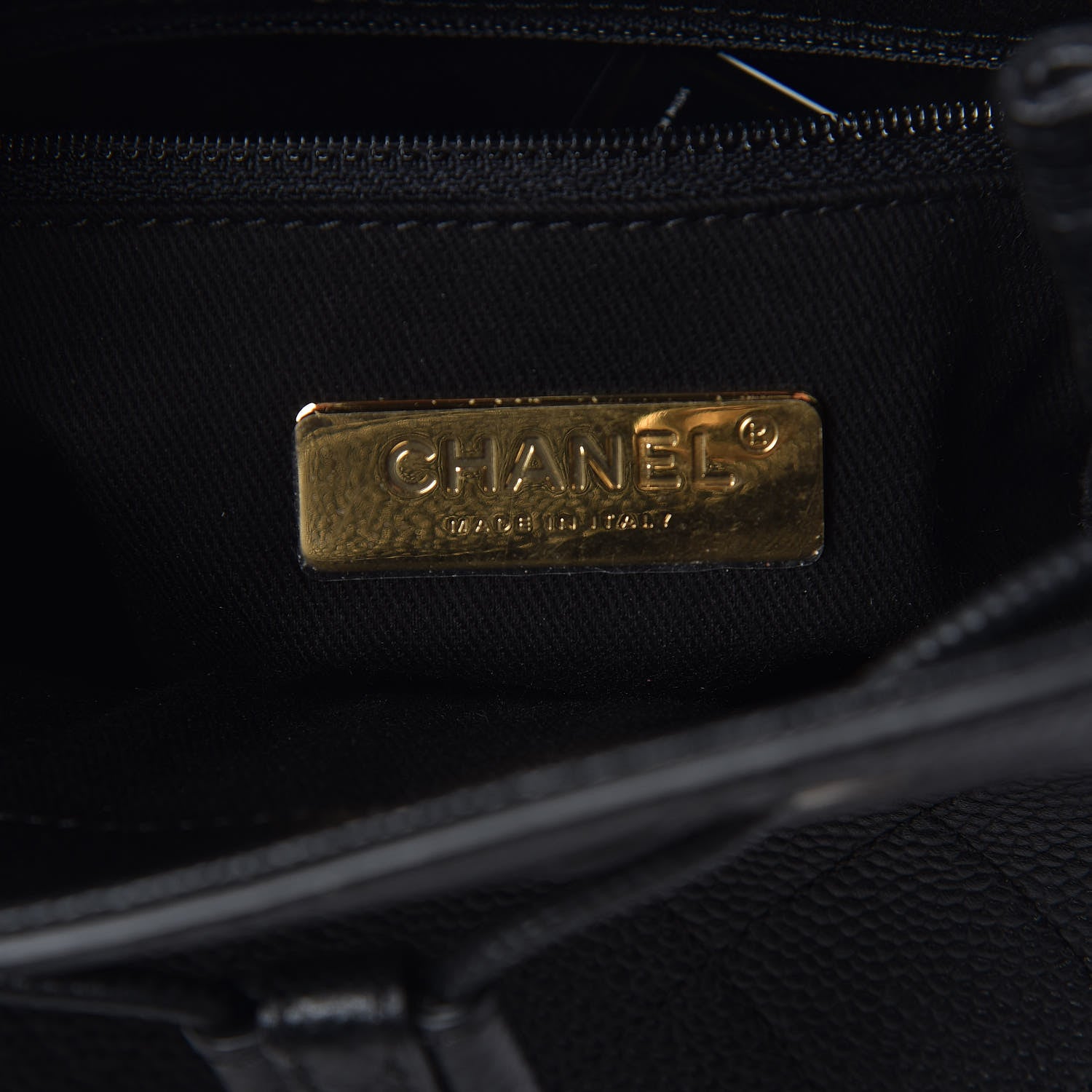 Chanel Grained Calfskin Stitched Small Drawstring Bag Black 6 of 10
