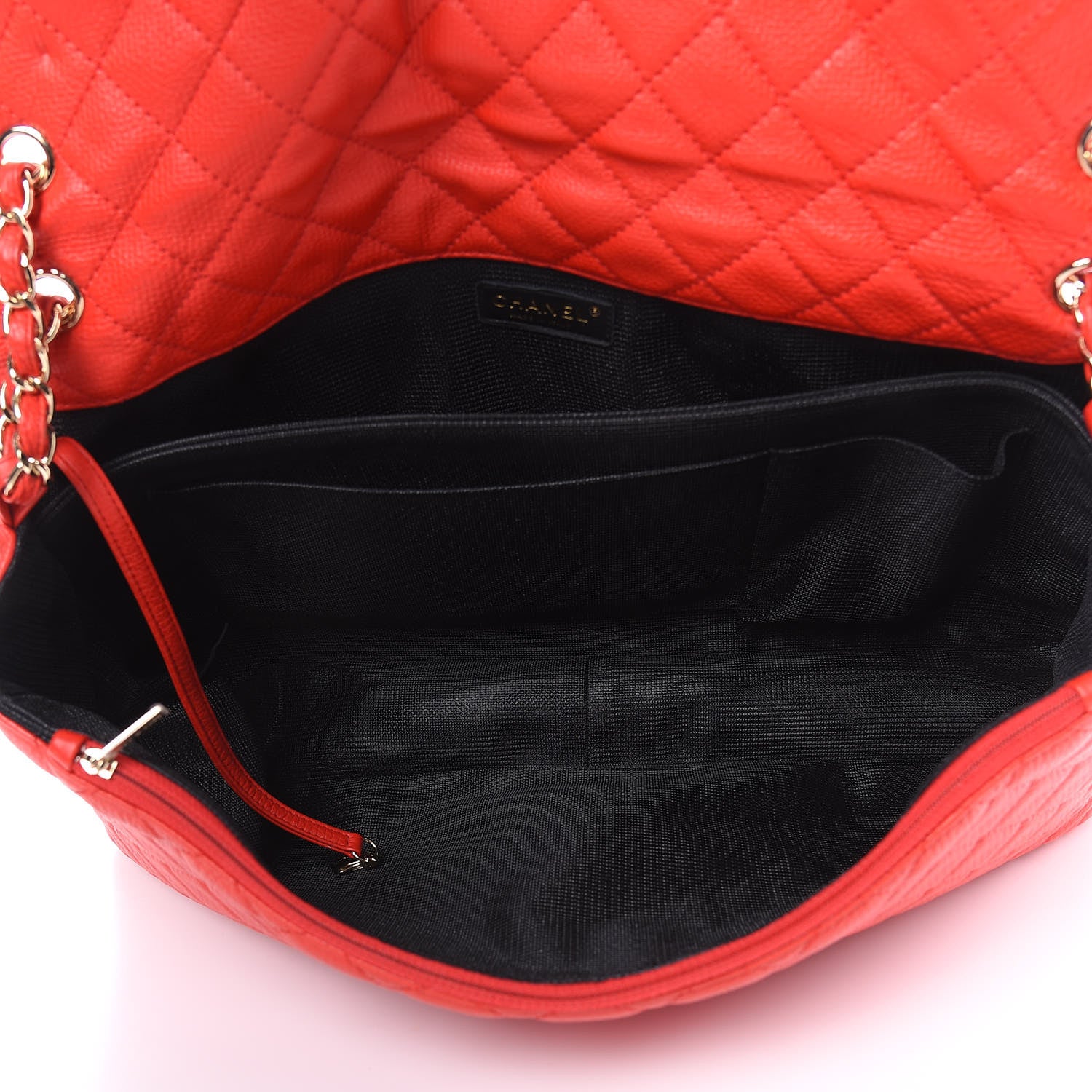Chanel Calfskin Quilted XXL Travel Flap Bag Red 6 of 12