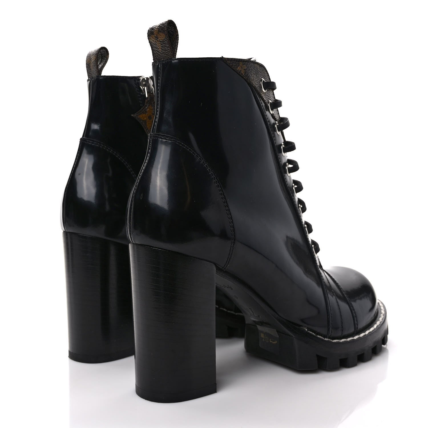 Louis Vuitton Patent Calfskin Star Trail Ankle Boots 40 Black 4 of 7