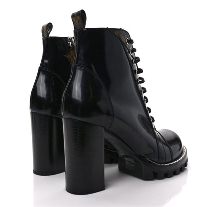 Louis Vuitton Patent Calfskin Star Trail Ankle Boots 40 Black 4 of 7