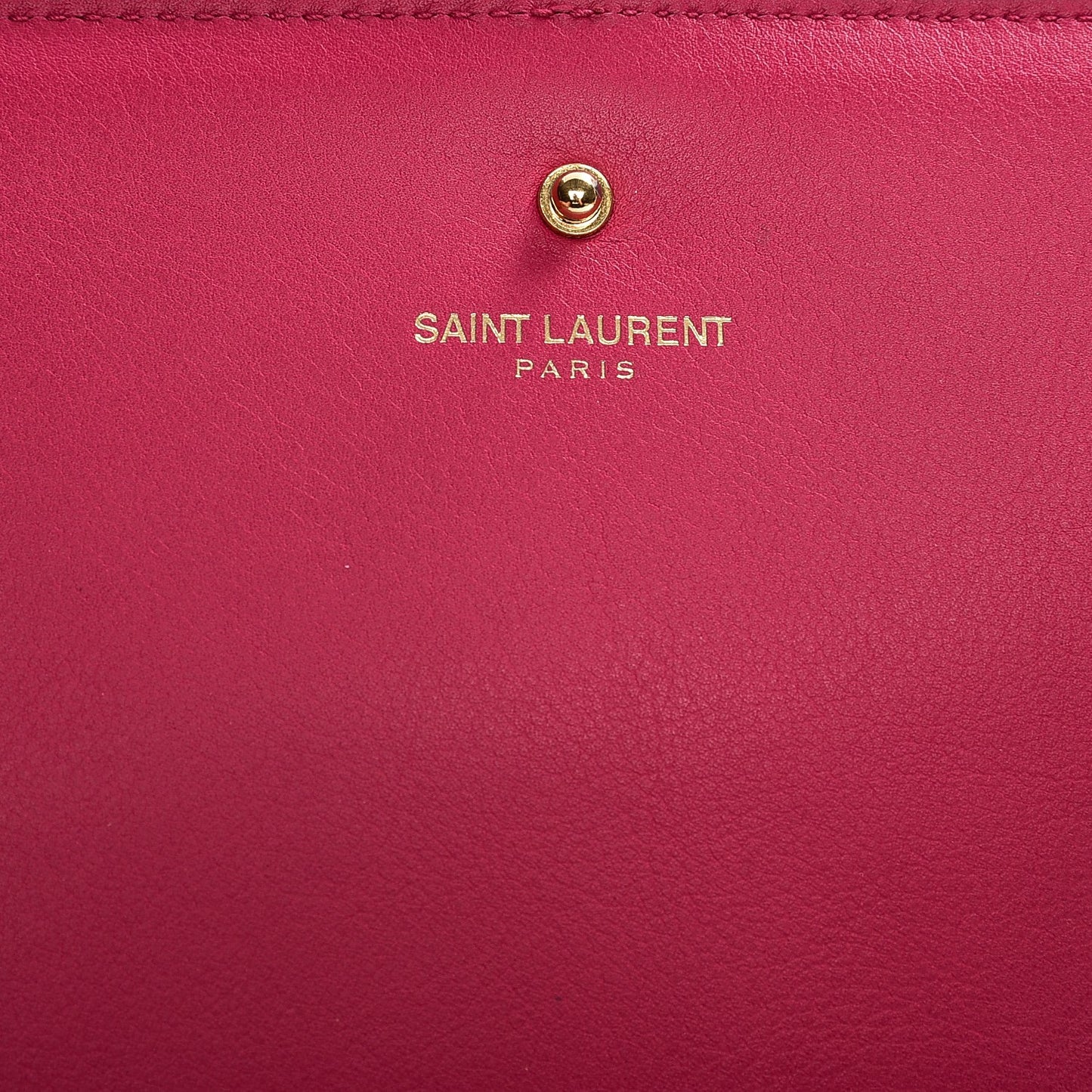 Calfskin Classic Y Ligne Chain Wallet Bubblegum