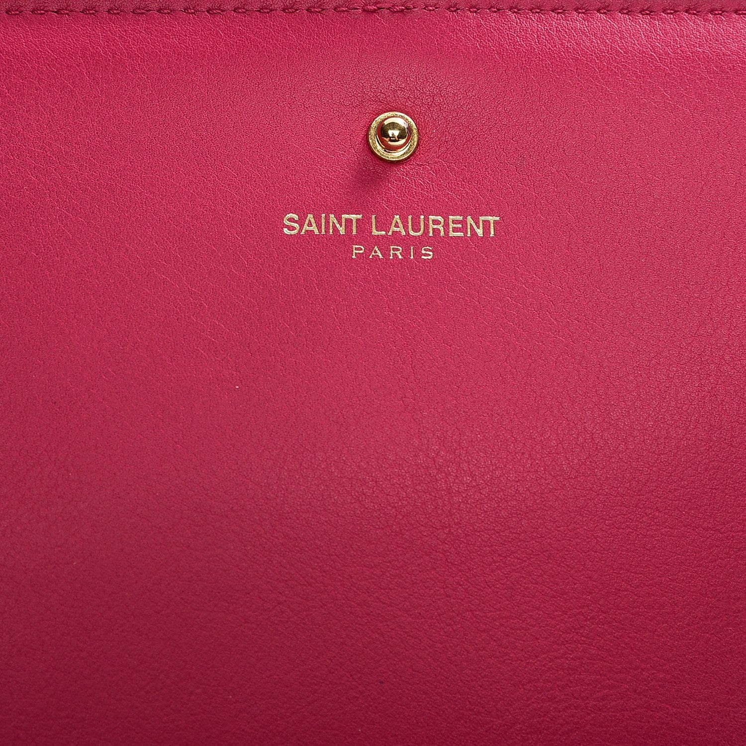 Saint Laurent Calfskin Classic Y Ligne Chain Wallet Bubblegum 5 of 9